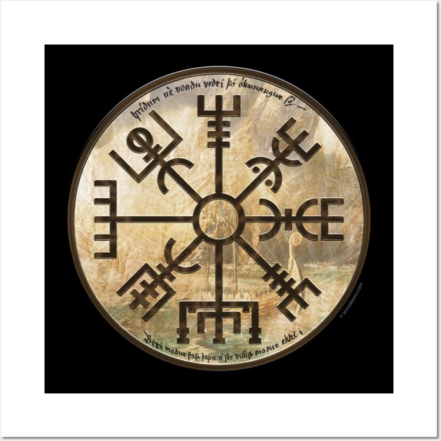 Vikings Vegvísir Wall Art by ImproveYourself